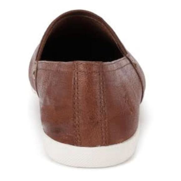 FRYE Melanie Womens Slip-On Leather Sneaker Cognac/Brown Flat Ballet Shoe Size 8 - Picture 9 of 10